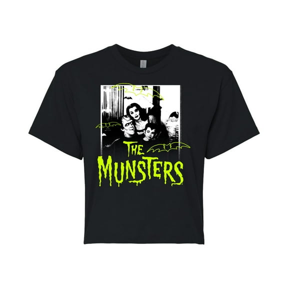 The Munsters - The Munsters Neon Art - Junior's Cropped Tee