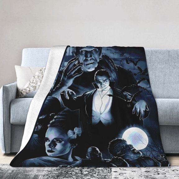 The Munsters Throw Blanket, All Season Decorative Soft Cozy Fleece Blankets, Room Decor For Bed Chair Car Sofa Couch Bedroom