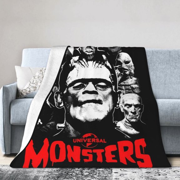 The Munsters Throw Blanket, All Season Decorative Soft Cozy Fleece Blankets, Room Decor For Bed Chair Car Sofa Couch Bedroom