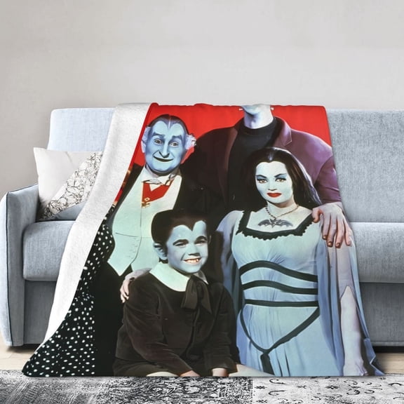 The Munsters Throw Blanket, All Season Decorative Soft Cozy Fleece Blankets, Room Decor For Bed Chair Car Sofa Couch Bedroom
