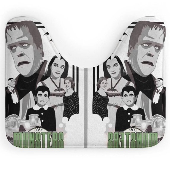 The Munsters U-Shape Rug, Ultra Soft Washable Toilet Mat, Non Slip Absorbent Bath Rug Water Absorbent for Bathroom