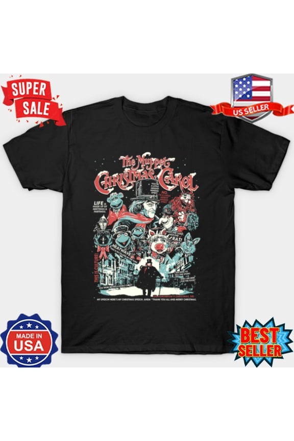 The Muppet Christmas Carol Retro Vintage Christmas T-Shirt, S-5XL