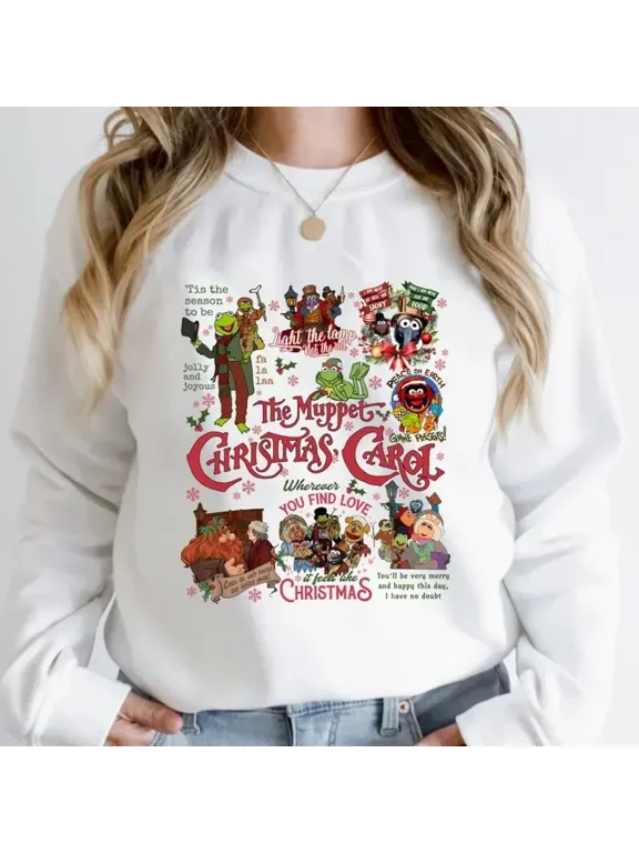 The Muppet Christmas Sweatshirt, Vintage Merry Christmas, Cartoon Movies for Men Women