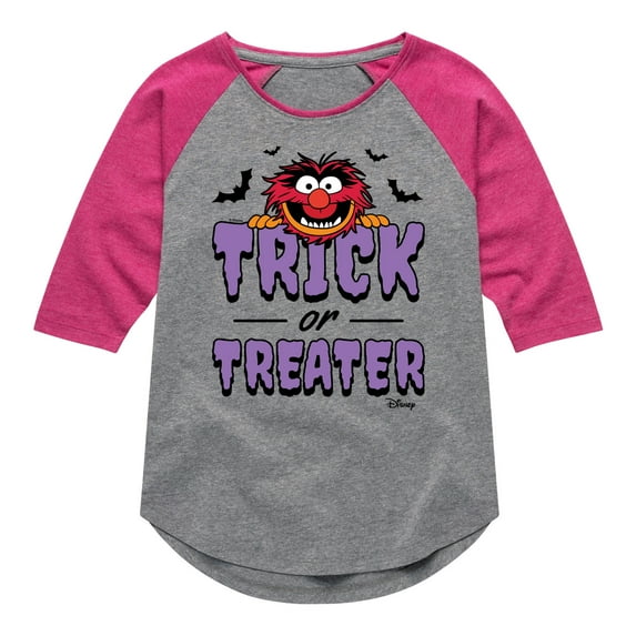 The Muppets - Animal Trick Or Treater - Toddler & Youth Girls Raglan Graphic T-Shirt