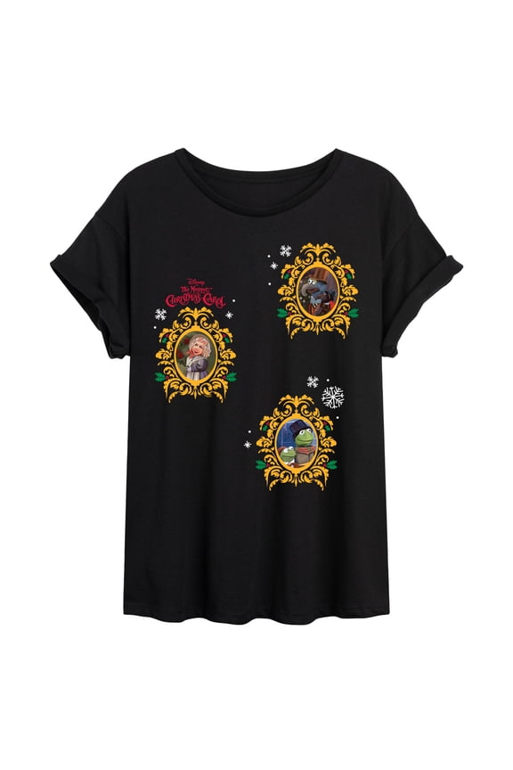 - Christmas Carol Frames - Womens Oversized Graphic T-shirt