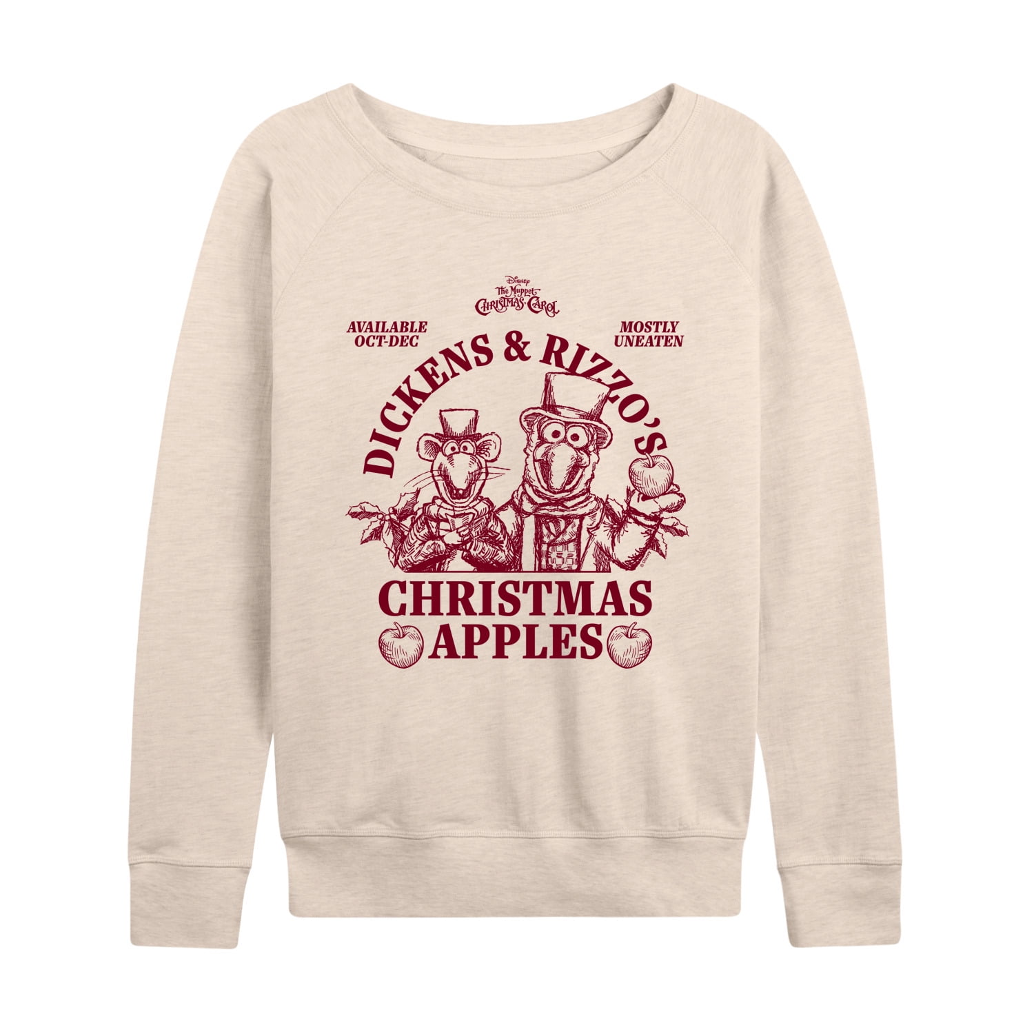 The Muppets - Dickens Rizzo Apples - Women's French Terry Long Sleeve ...