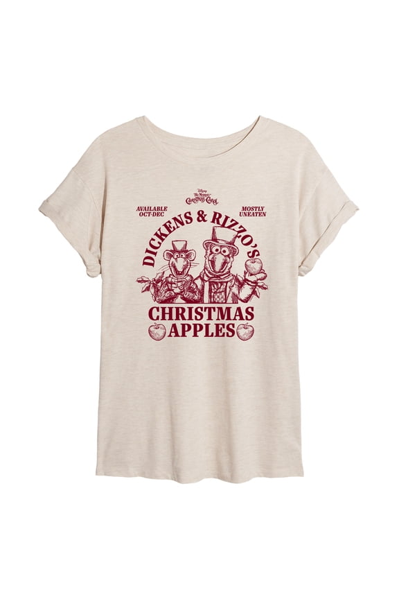 - Dickens Rizzo Apples - Women's Oversized Graphic T-Shirt