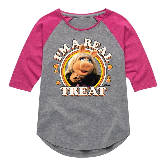 The Muppets - I'm A Treat - Toddler & Youth Girls Raglan Graphic T-Shirt