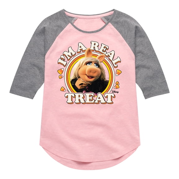 The Muppets - I'm A Treat - Toddler & Youth Girls Raglan Graphic T-Shirt