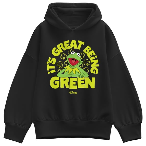 The Muppets - Kermit Great Being Green Oversized Fleece Hoodie Sweatshirt