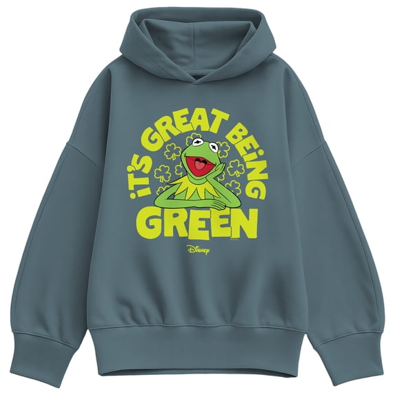 The Muppets - Kermit Great Being Green Oversized Fleece Hoodie Sweatshirt