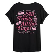 The Muppets - Miss Piggy All Treats All the Time! - Juniors Oversized Graphic T-Shirt