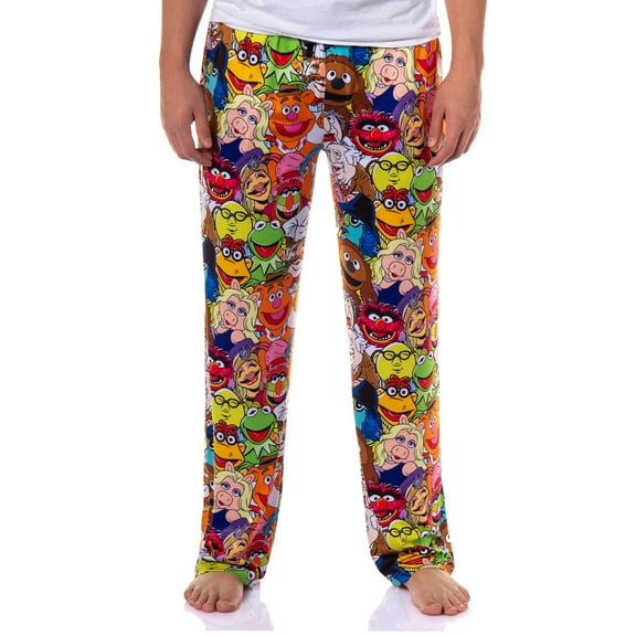 The Muppets Pajamas Men's Kernit Miss Piggy Fozzie Bear AOP Lounge Pj Pants
