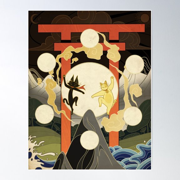 The Mural Of Misfit And Mieko Poster Wall Art, Modern Wall Decor For Living Room Bedroom, 8x12 UNFRAMED