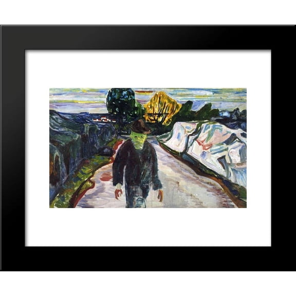 The Murderer 20x24 Framed Art Print by Munch, Edvard