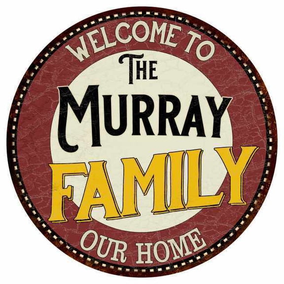 The Murray Family Round Metal Sign Kitchen Game Room Décor Size: 8 x 8 inch