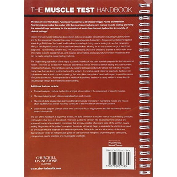Pre-Owned The Muscle Test Handbook: Functional Assessment, Myofascial Trigger Points and Meridian Relationships [Spiral-bound] Shafer DC CCSP DIBAK, Joseph and Garten, Hans