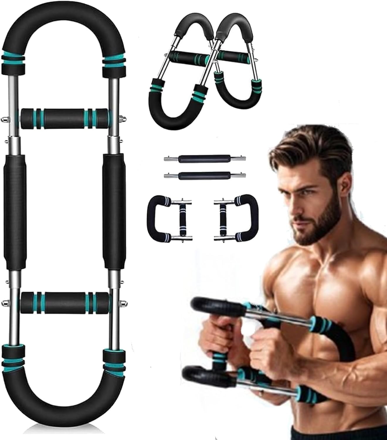 Twister Arm Trainer - Renforcement Pectoraux Et Bras, Résistance Réglable 40-100lb