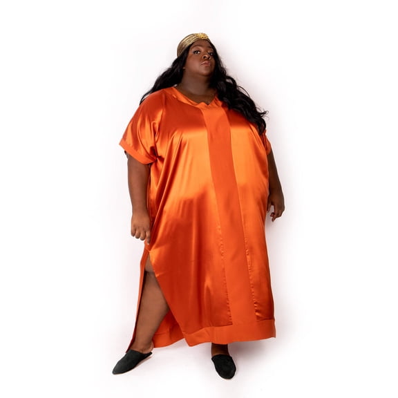 The Muse Italian Silk Caftan with V neckline