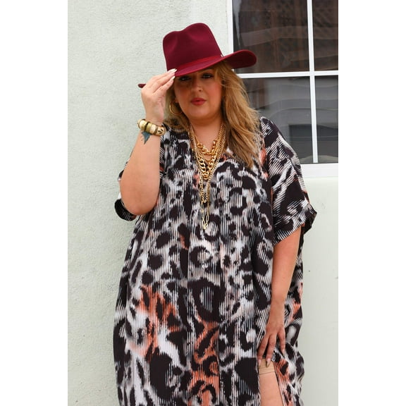 The Muse Italian Silk Habotai Caftan - Tracy's Colorway