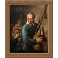 thumbnail image 1 of The Musette Player 24x20 Gold Ornate Wood Framed Canvas Art by David Teniers the Younger, 1 of 2