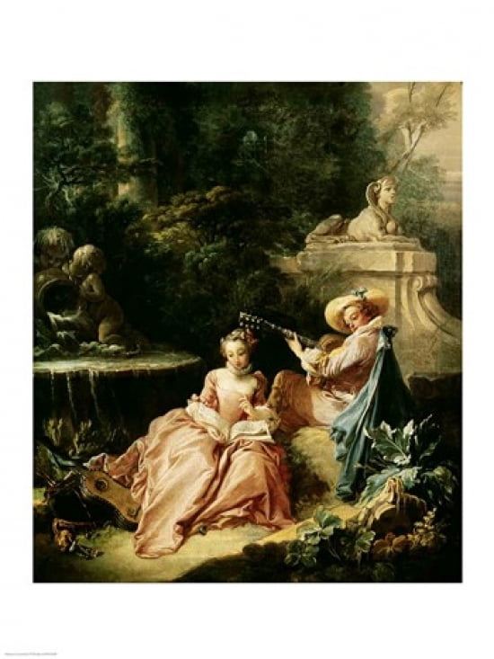 The Music Lesson 1749 Canvas Art - Francois Boucher (18 x 24)