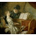 thumbnail image 1 of The Music Lesson , (La Lecon de Musique) , Jean Honore Fragonard (1732-1806/French) , Musee du Louvre, Paris Poster Print (24 x 36), 1 of 1