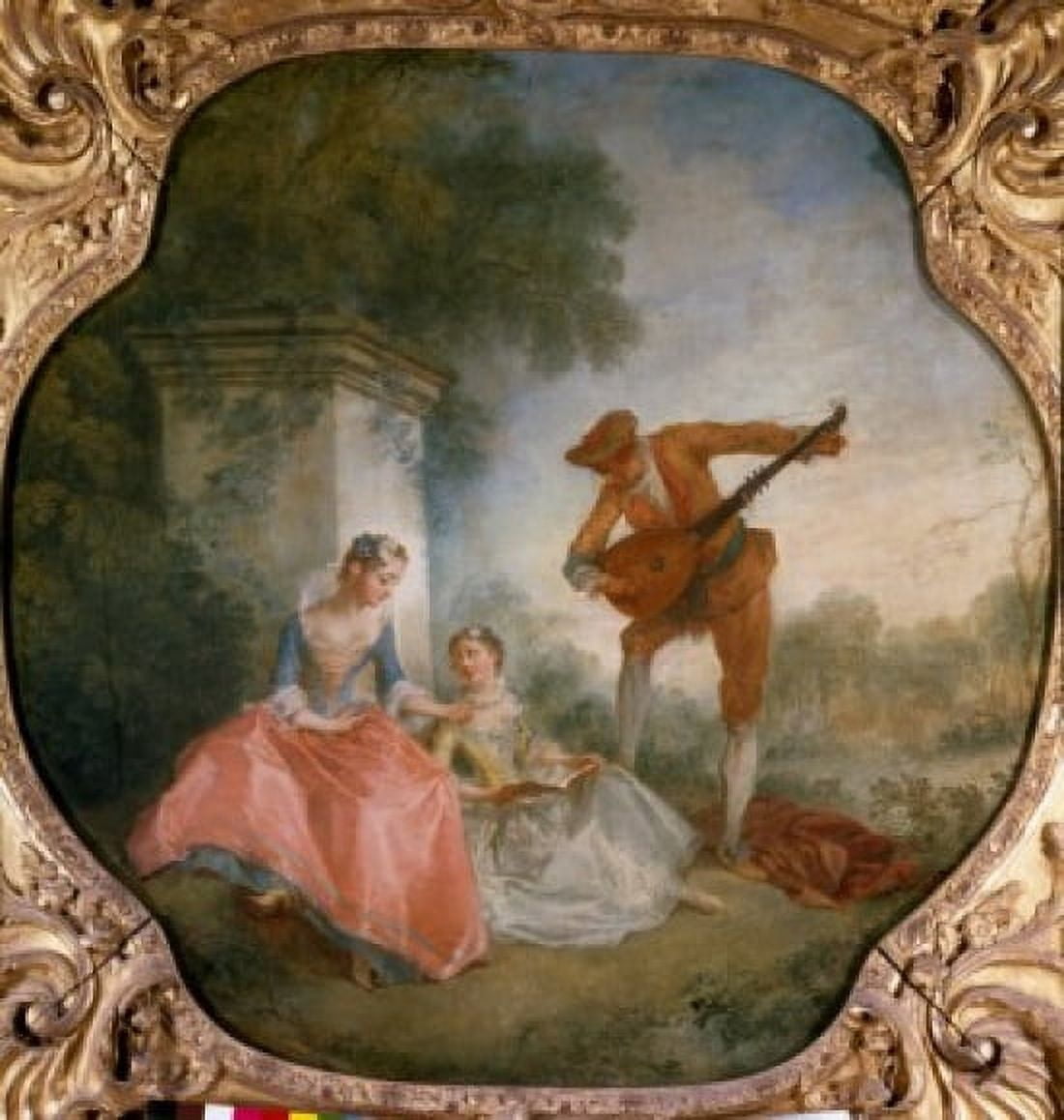 The Music Lesson by Nicolas Lancret (1690-1743) France Paris Musee du Louvre Canvas Art - Nicolas Lancret (18 x 24)