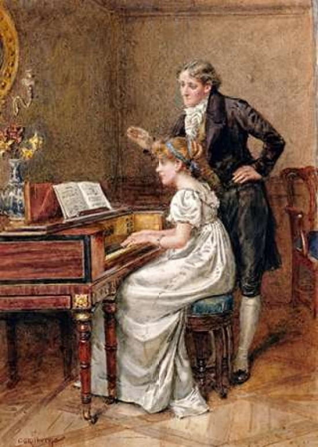 The Music Master Canvas Art - George Goodwin Kilburne (20 x 28)