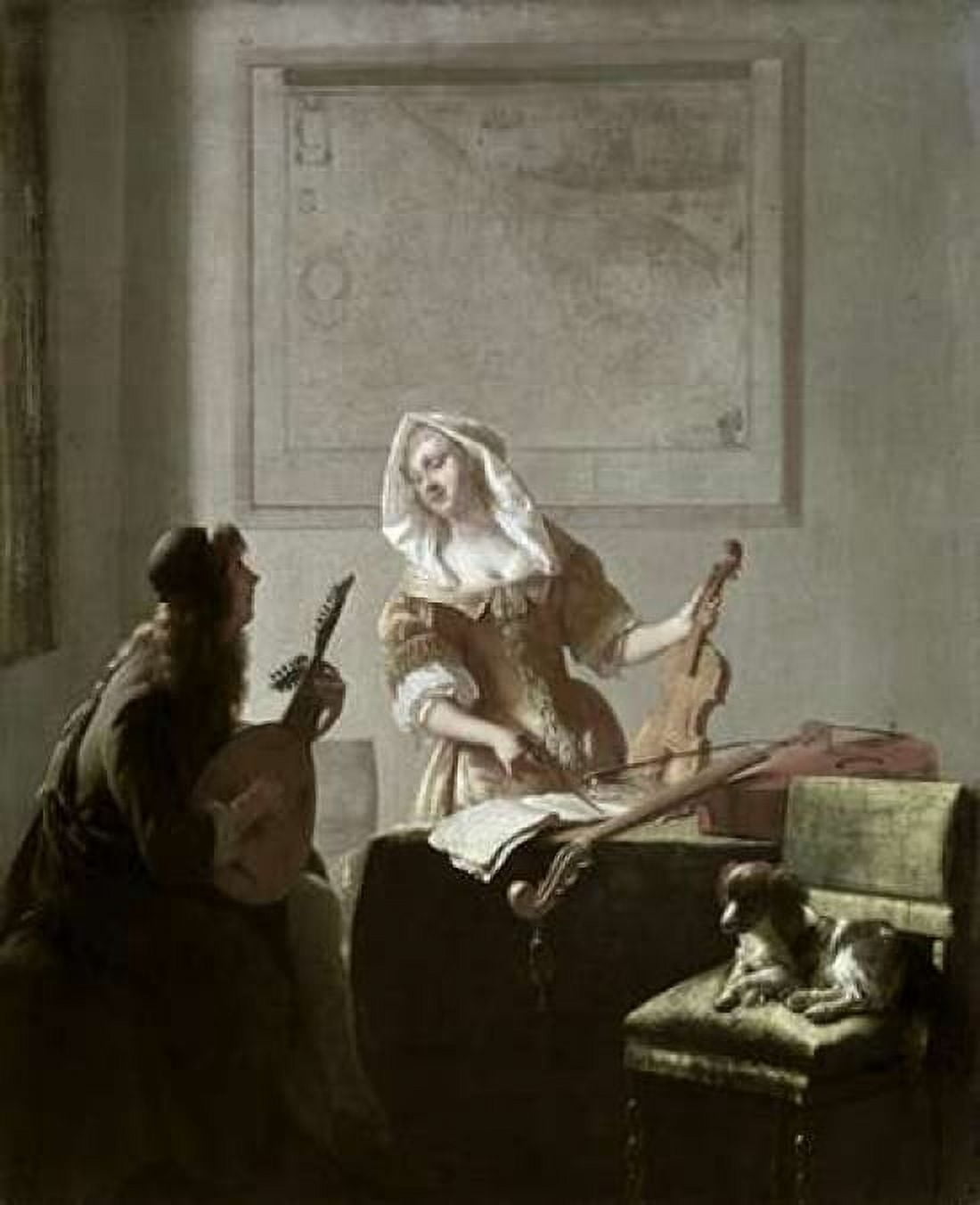 The Musicians Canvas Art - Jacob Ochtervelt (20 x 24)