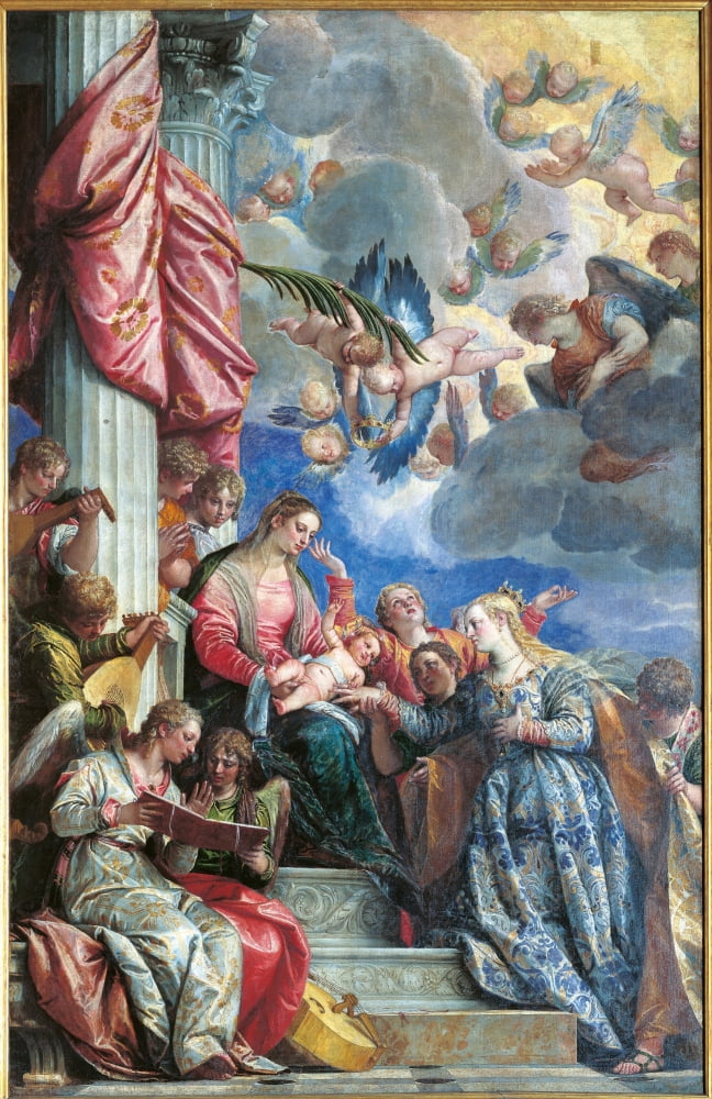 The Mystic Marriage Of St Catherine Canvas Art -  (24 x 36)