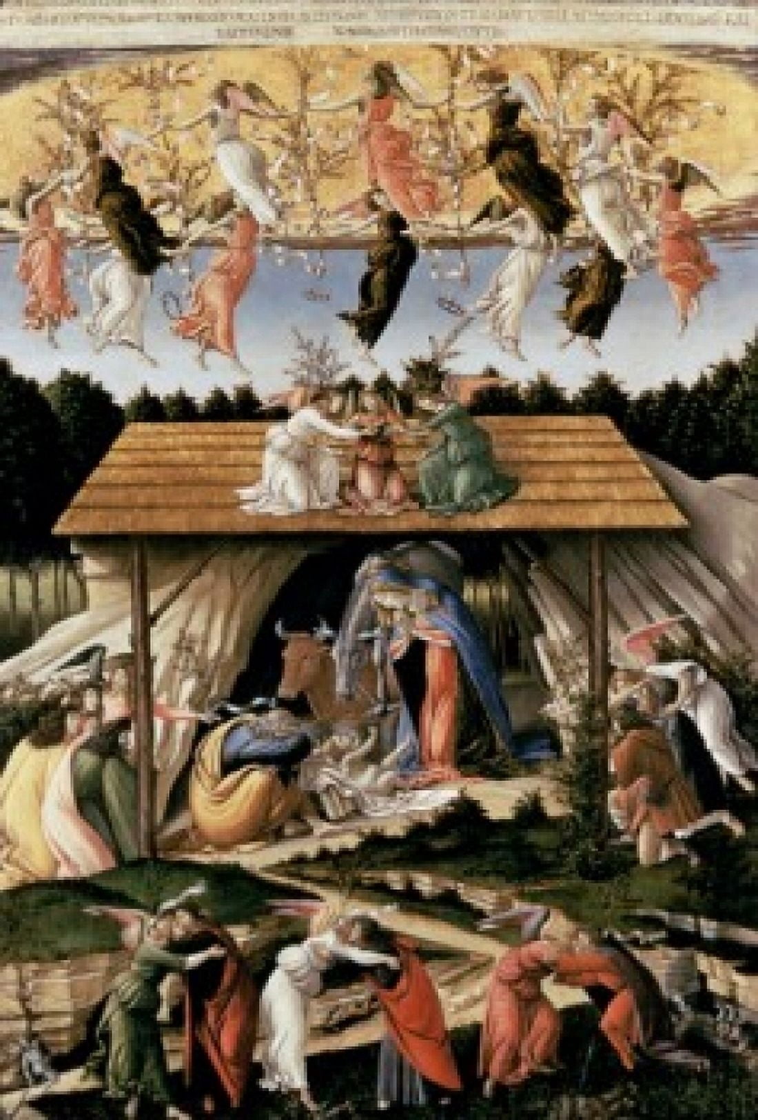The Mystic Nativity 1501 Sandro Botticelli (1444-1510Italian) Oil on Canvas National Gallery London England Canvas Art - Sandro Botticelli (24 x 36)