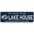 thumbnail image 1 of The NEWTON Family Lake House Sign 6x18 Metal Fishing Cabin Decor 106180101400, 1 of 1