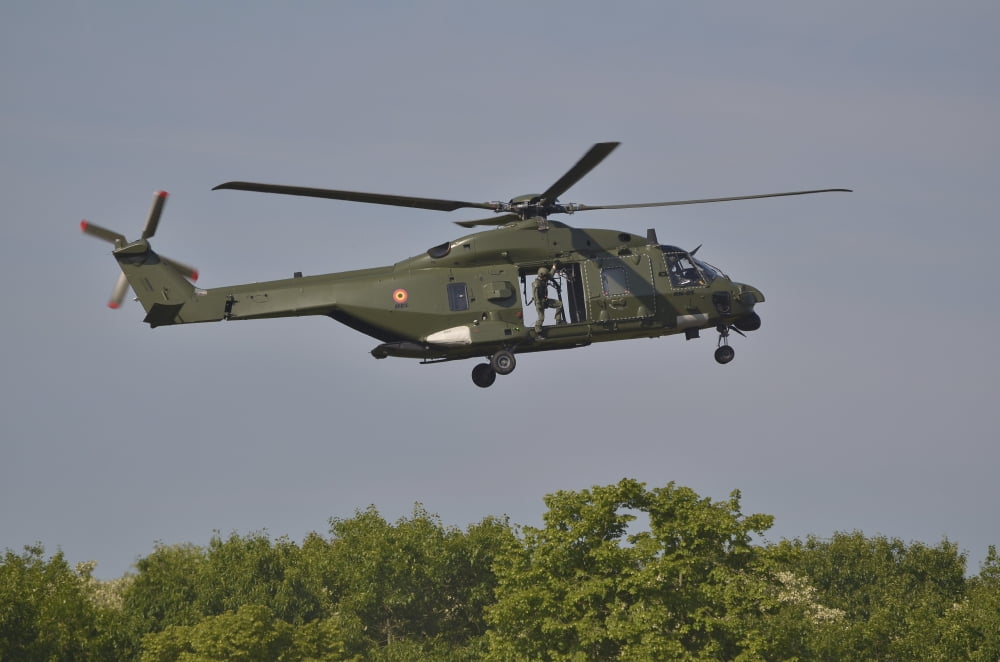 The NH90 helicopter introduced in 2014 to the Belgian Army Canvas Art - Luc De JaegerStocktrek Images (35 x 23)