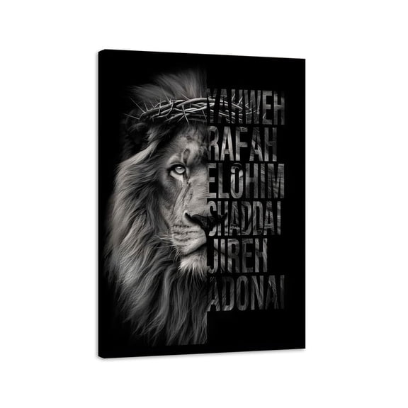 The Names of God Painting Christian Wall Art Spiritual Reflection Decor Inspirational Religious Canvas Divine Names Artwork