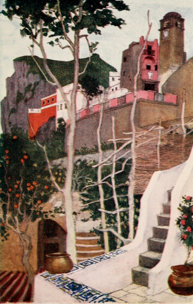 The Naples Riviera 1907 A gateway Capri Canvas Art - Maurice Grieffenhagen (24 x 36)