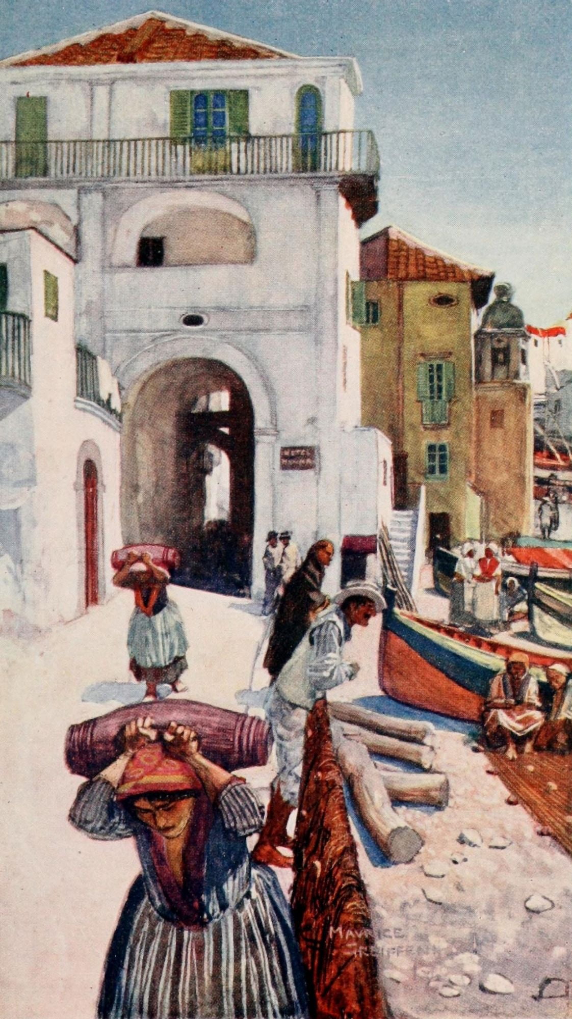 The Naples Riviera 1907 Amalfi Canvas Art - Maurice Grieffenhagen (24 x 36)
