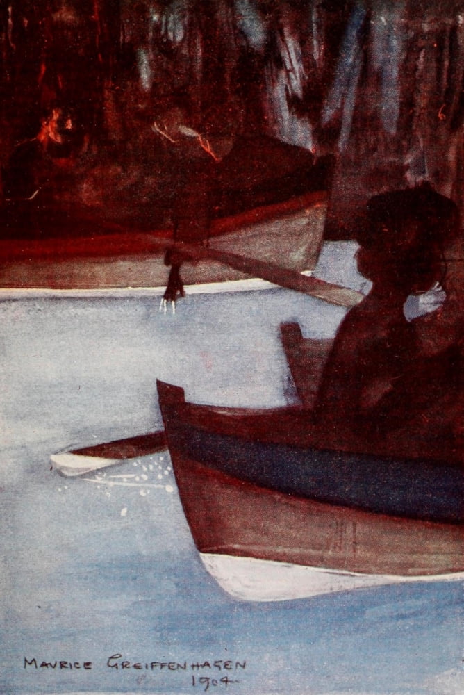 The Naples Riviera 1907 In the Blue Grotto Capri Canvas Art - Maurice Grieffenhagen (24 x 36)