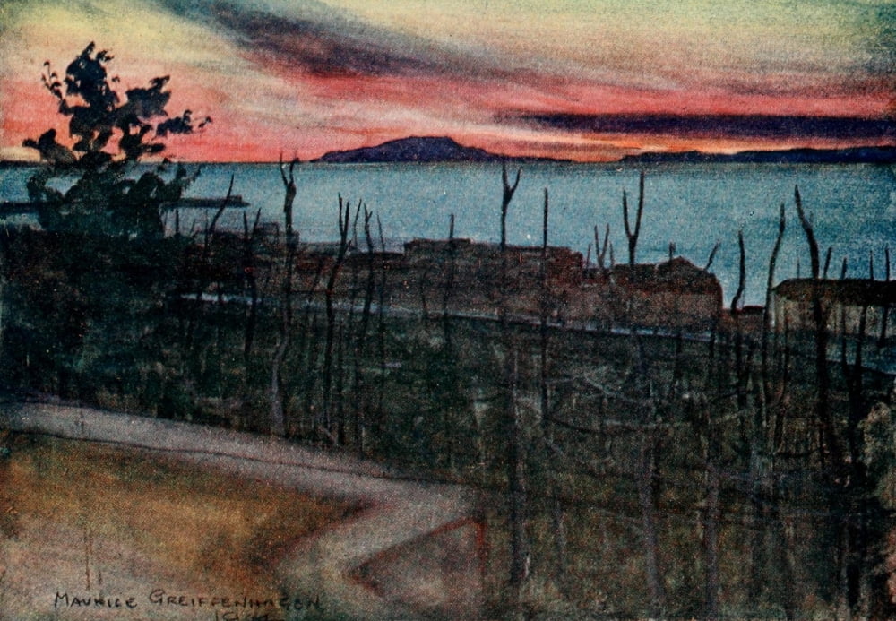 The Naples Riviera 1907 Ischia from Castellamare Canvas Art - Maurice Grieffenhagen (18 x 24)