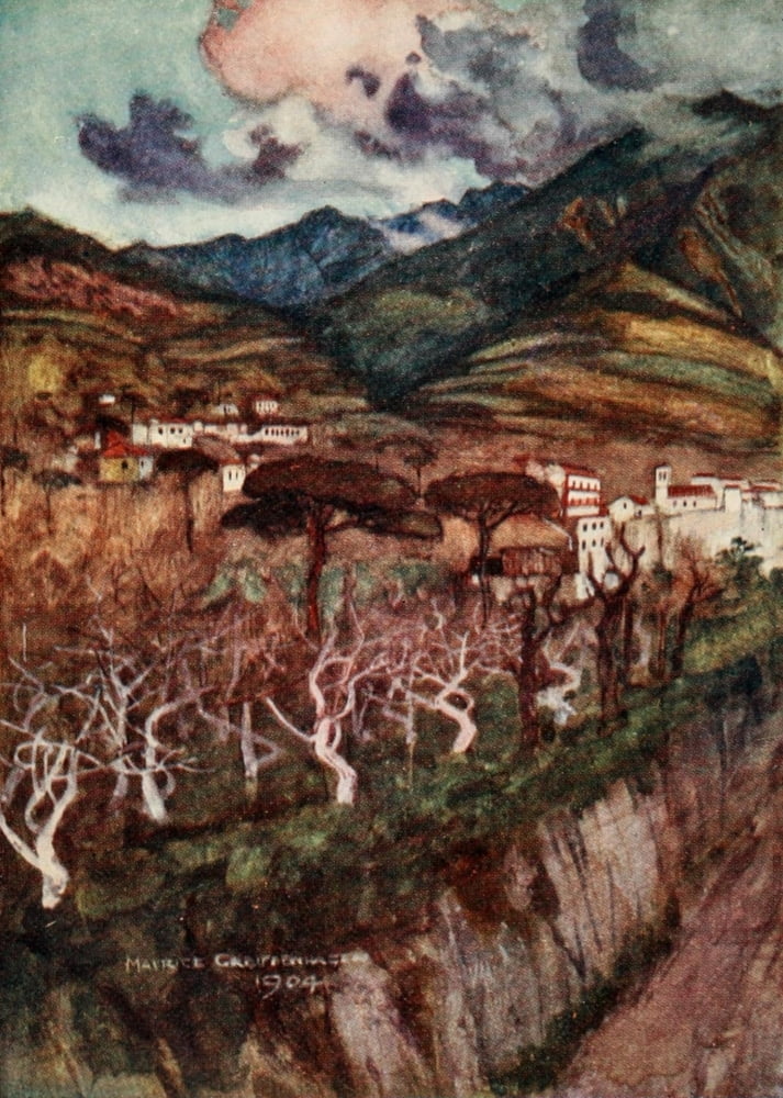 The Naples Riviera 1907 Monte Faito Castellamare Canvas Art - Maurice Grieffenhagen (18 x 24)