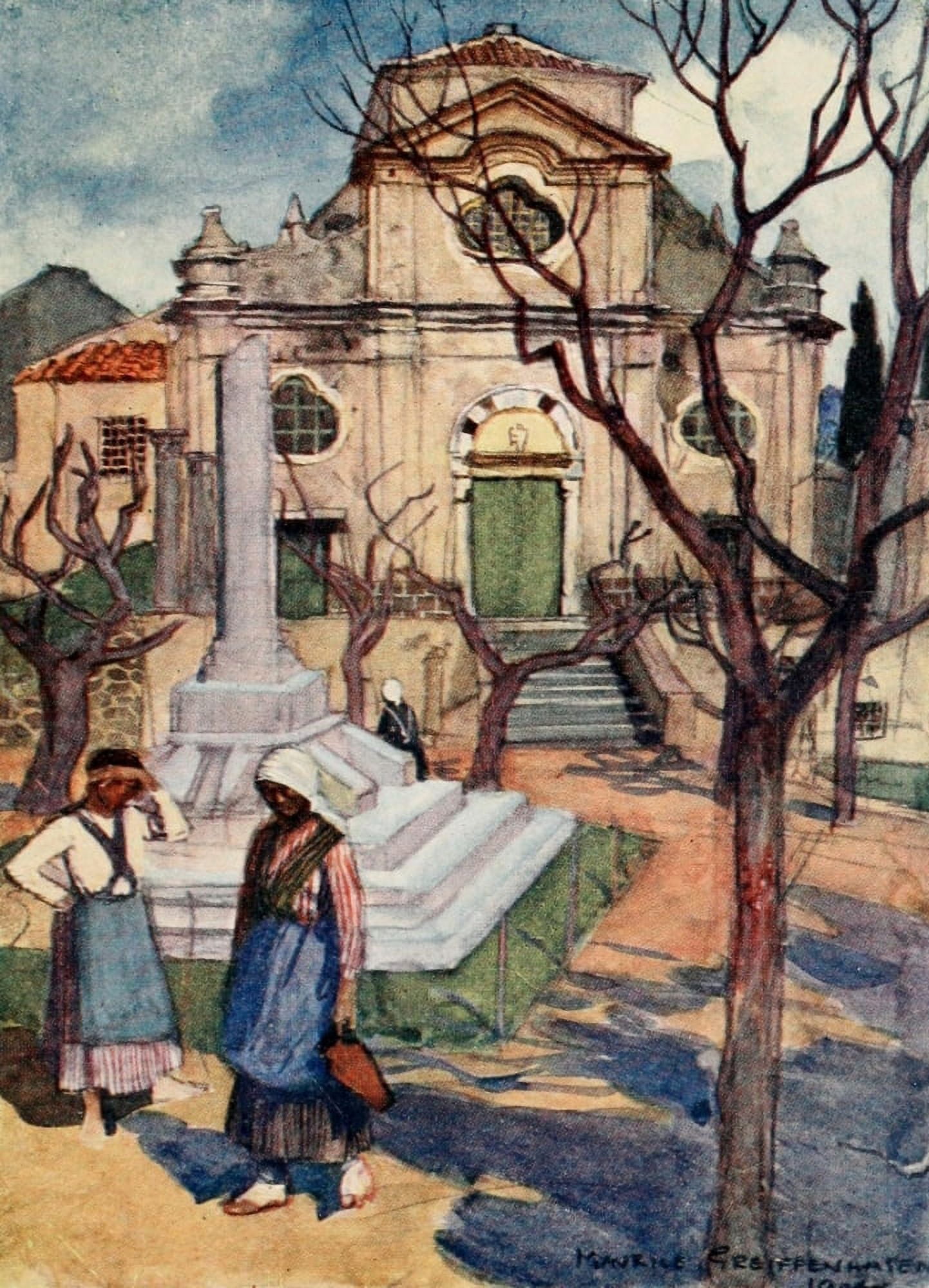 The Naples Riviera 1907 Ravello Il Duomo Canvas Art - Maurice Grieffenhagen (24 x 36)