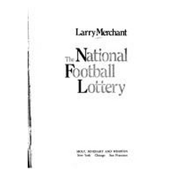 Pre-Owned The National Football Lottery (Hardcover) 0030107369 9780030107368
