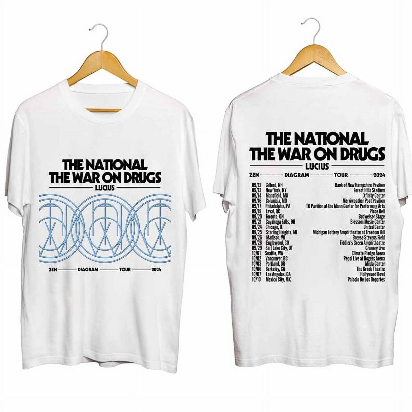 The National and The War on Drugs Zen Diagram Tour 2024 Shirt, The