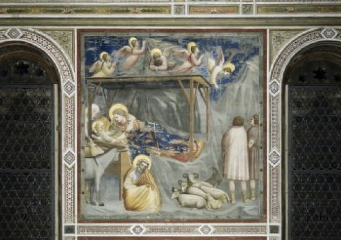 The Nativity 1304-06 Giotto (ca1266-1337 Italian) Fresco Capella degli Scrovegni Padua Italy Canvas Art - Capella degli Scrovegni (18 x 24)