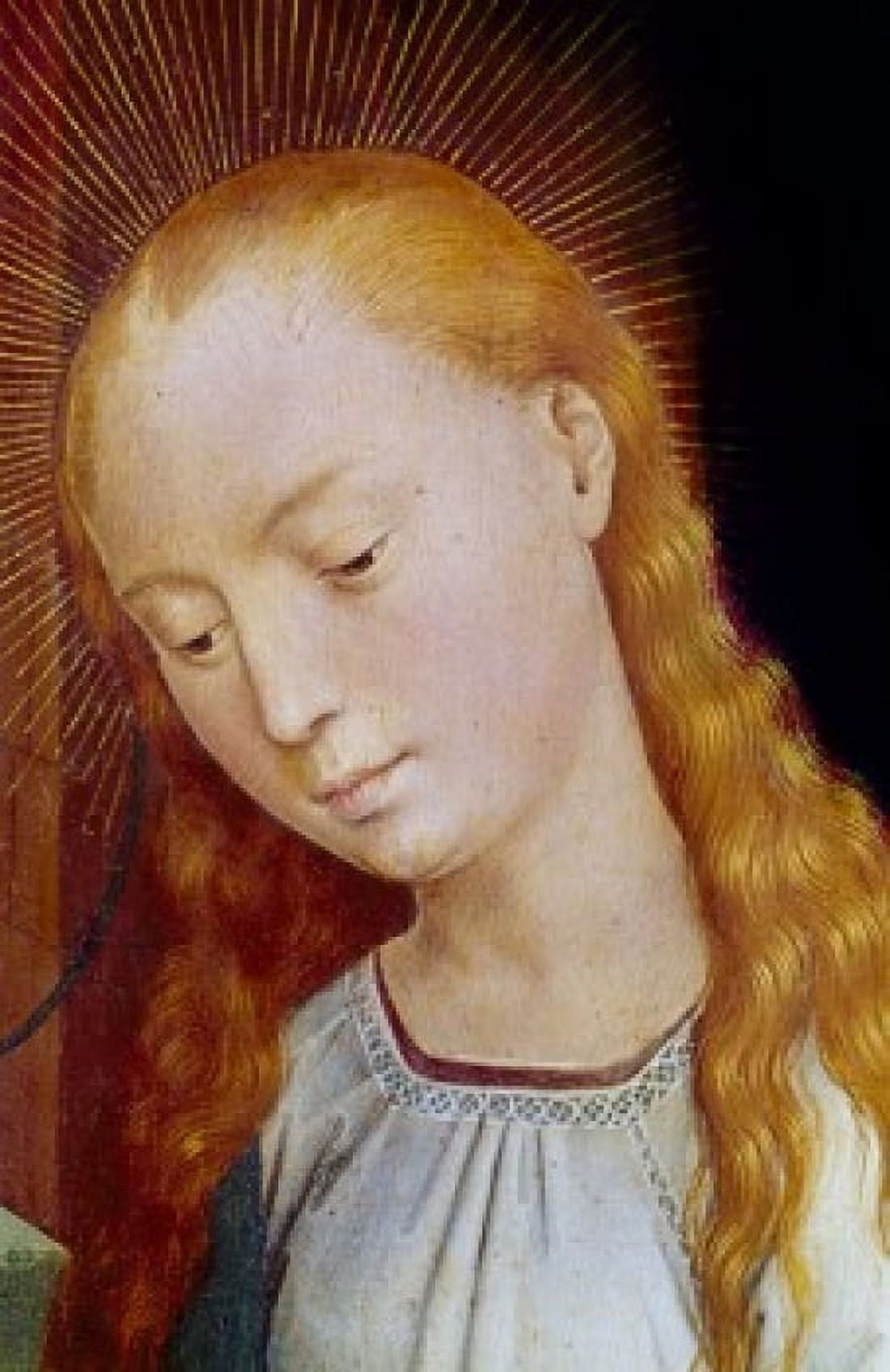 The Nativity (Detail of Madonna) by Hans Memling (C1433-1494 ) Canvas Art - Hans Memling (18 x 24)