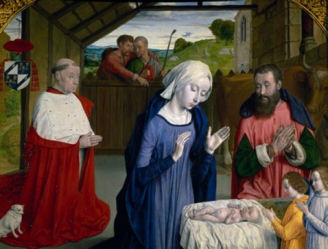 The Nativity by Jean Hey (Master of Moulins) France Autun Musee Rolin Canvas Art - Jean Hey (18 x 24)