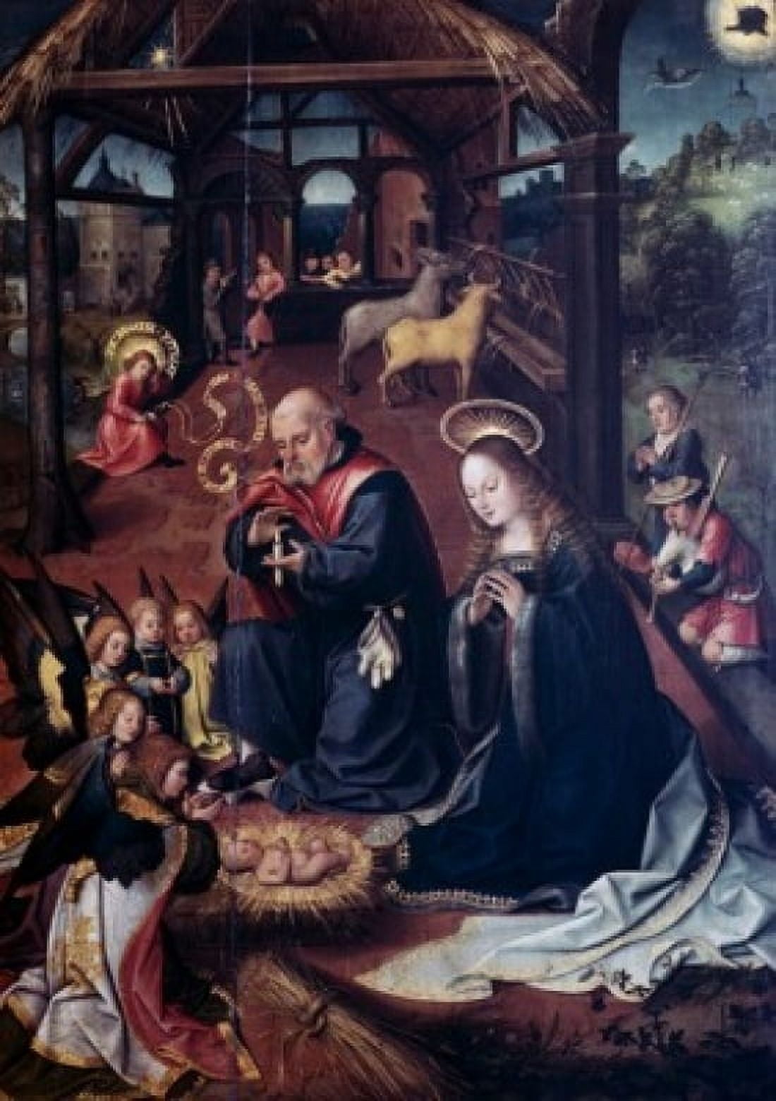The Nativity unknown artist oil on canvas 17th Century Canvas Art - (24 x 36)