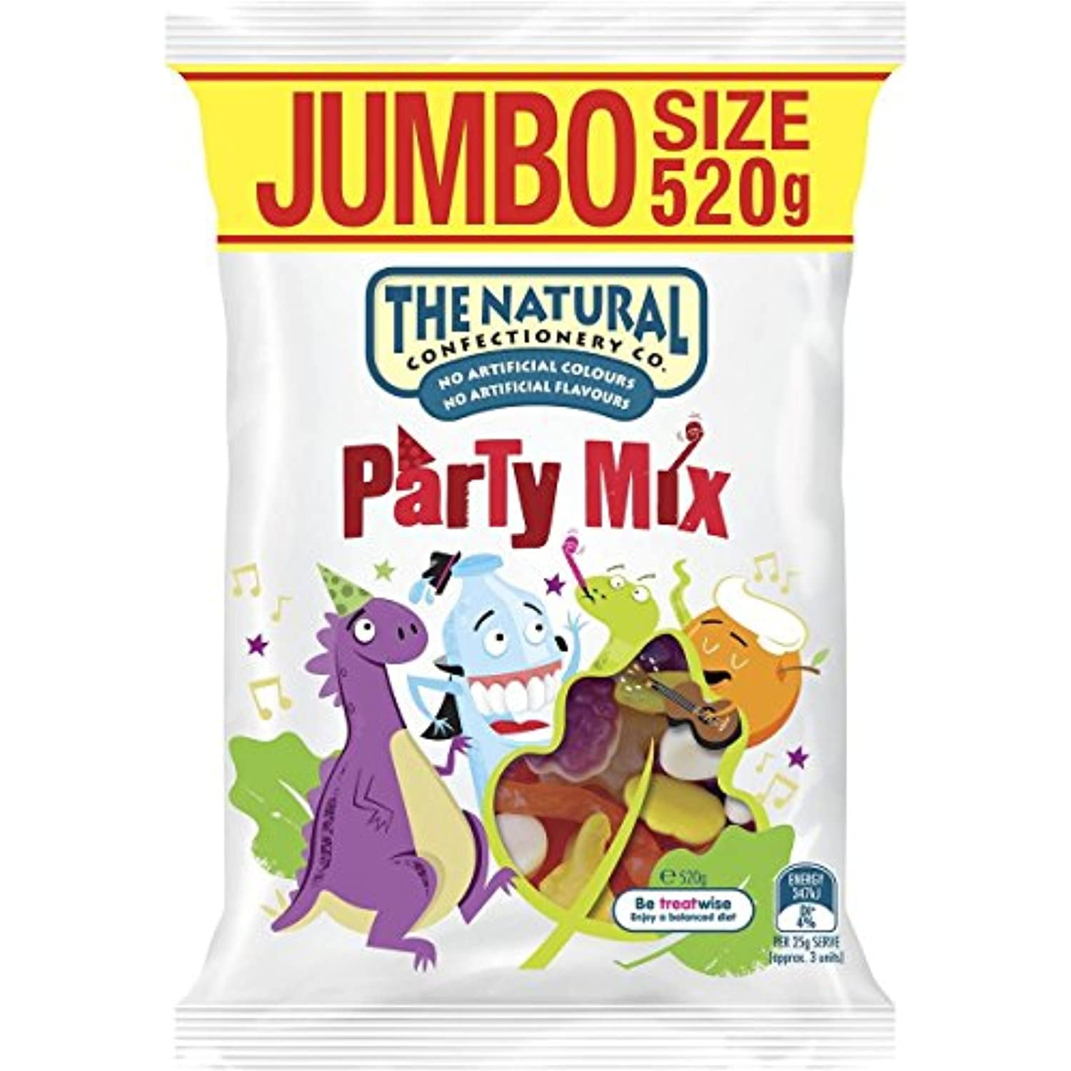 The Natural Confectionery Company Party Mix, Jumbo Size, 520G