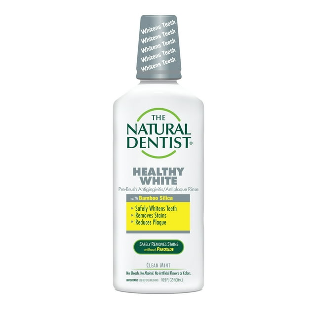 The Natural Dentist Whitening Antigingivitis Mouth Rinse, Clean Mint,16