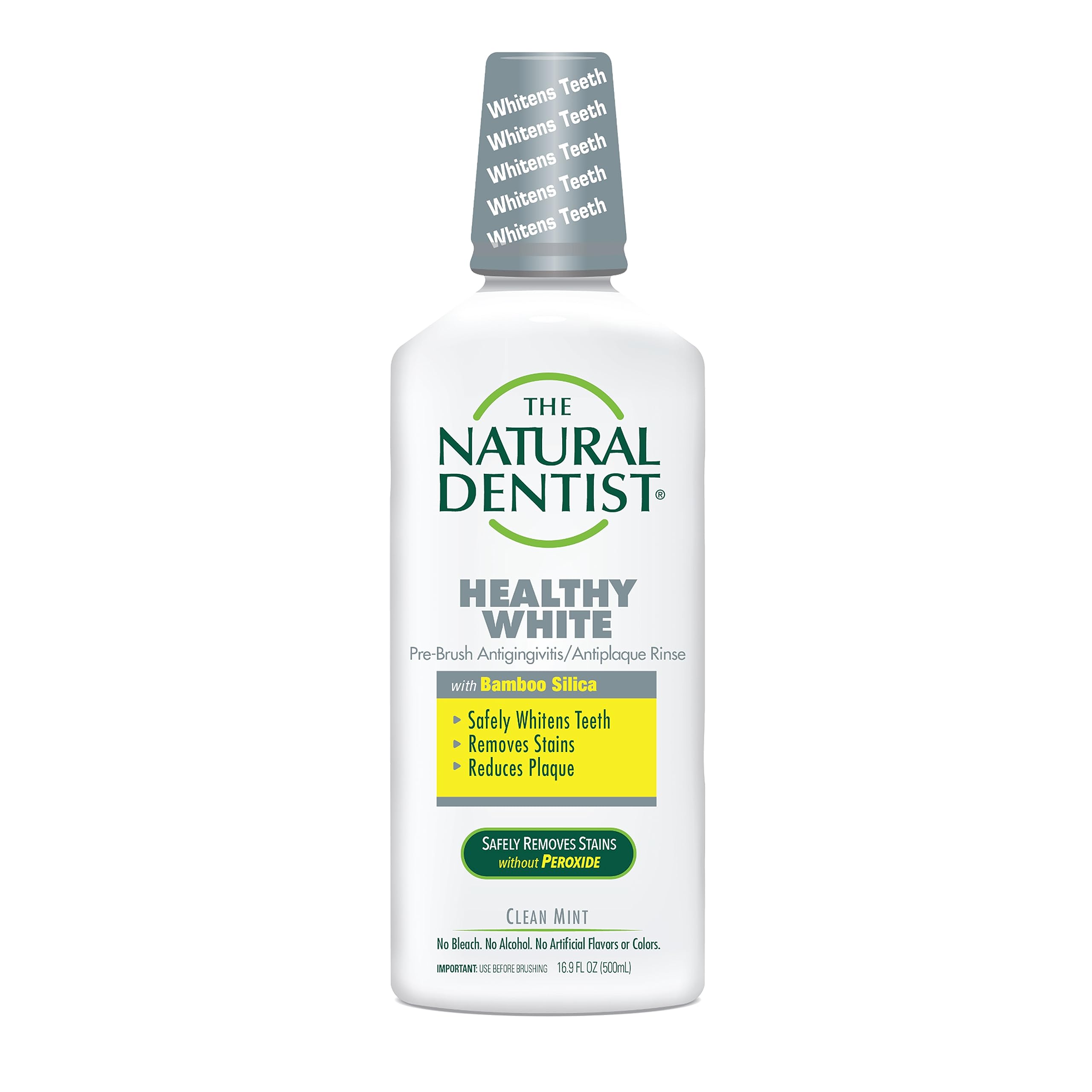 The Natural Dentist Whitening Antigingivitis Rinse, Clean Mint,16.9 Fl